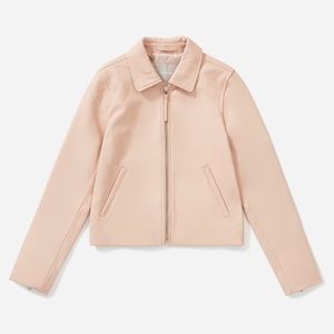 Everlane | NWT The Modern Leather Jacket in Mellow Pink XXS 100% Leather NEW